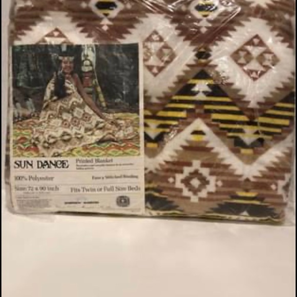 Sun Dance printed blanket Indian pattern - Picture 2 of 5